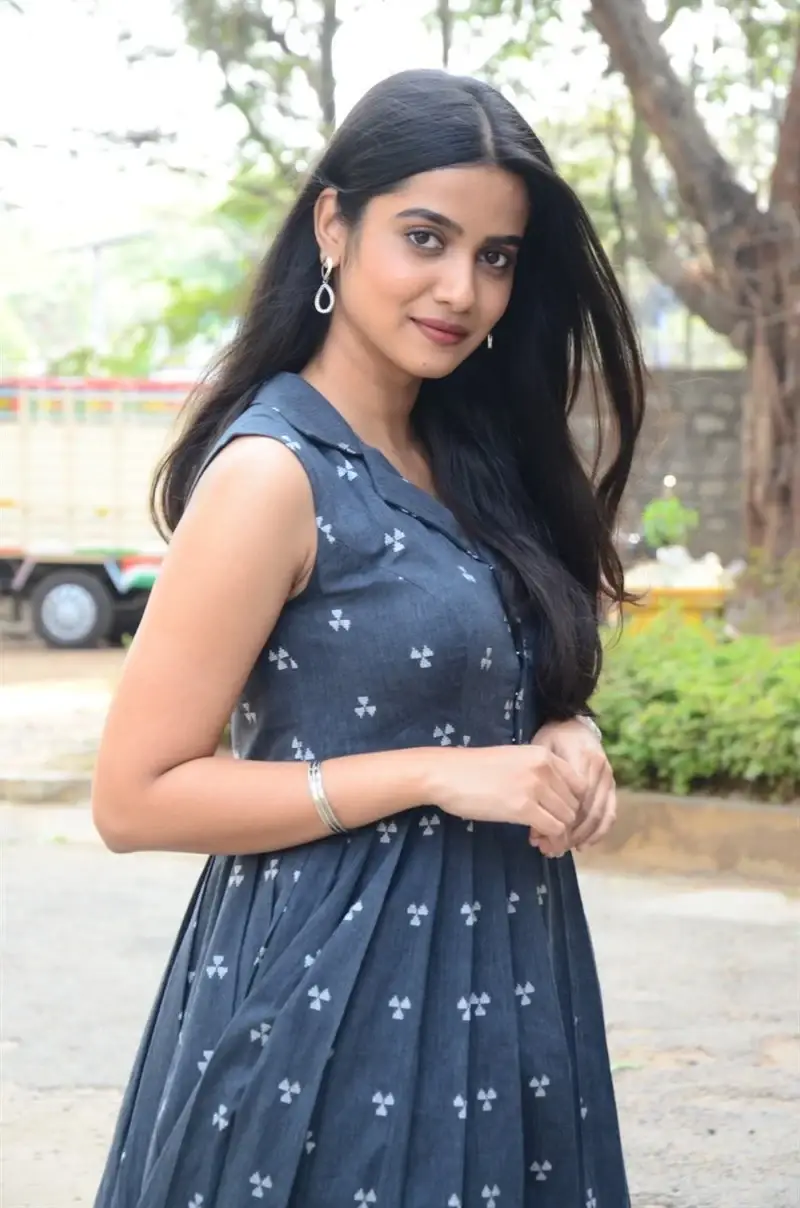 INDIAN ACTRESS GOURI PRIYA REDDY IN BLUE DRESS AT MOVIE PRESS MEET 11